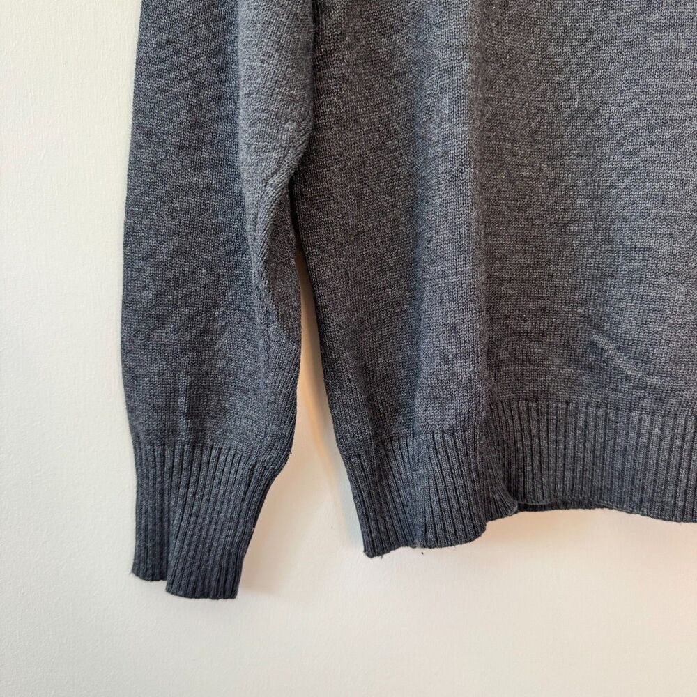 Aqua Embellished Grey Mock-Neck Sweater Size Medium - Picture 3 of 5